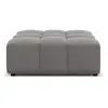 Image de Pouf en tissu velours gris clair