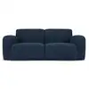 Image de Canapé 2 places en tissu bouclé bleu foncé