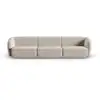 Image de Canapé modulable 3 places en velours beige