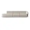 Image de Canapé modulable gauche 4 places en velours beige