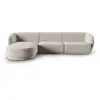 Image de Canapé d'angle gauche modulable 4 places en velours beige