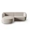 Image de Canapé d'angle gauche modulable 3 places en velours beige