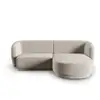 Image de Canapé d'angle droit modulable 3 places en velours beige