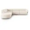 Image de Canapé d'angle gauche 5 places en tissu chenille beige clair
