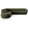 Image de Canapé d'angle gauche 5 places en tissu chenille vert chiné