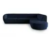 Image de Canapé d'angle droit modulable 5 places en velours bleu roi