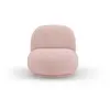 Image de Fauteuil pivotant en tissu bouclé rose poudré