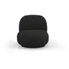 Image de Fauteuil pivotant en tissu bouclé noir