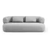 Image de Canapé 3 places en tissu chenille argent