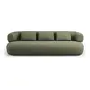 Image de Canapé 4 places en tissu chenille vert