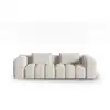Image de Canapé modulable 3 places en tissu structurel beige