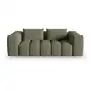 Image de Canapé modulable 3 places en tissu structurel vert olive foncé