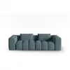 Image de Canapé modulable 3 places en tissu structurel bleu clair