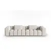 Image de Canapé modulable 5 places en tissu structurel beige