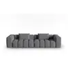 Image de Canapé modulable 5 places en tissu structurel gris