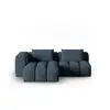 Image de Canapé d'angle gauche modulable 3 places tissu structurel bleu foncé