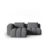 Image de Canapé d'angle gauche modulable 3 places en tissu structurel gris