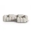 Image de Canapé d'angle droit modulable 3 places en tissu structurel beige