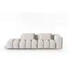 Image de Canapé modulable gauche 3 places en tissu structurel beige
