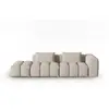 Image de Canapé modulable gauche 3 places en tissu structurel le sable