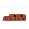 Image de Canapé modulable gauche 3 places en tissu structurel corail