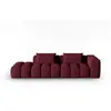 Image de Canapé modulable gauche 3 places en tissu structurel bordeaux