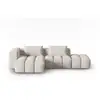 Image de Canapé d'angle gauche modulable 4 places en tissu structurel beige