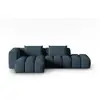 Image de Canapé d'angle gauche modulable 4 places tissu structurel bleu foncé