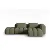 Image de Canapé d'angle modulable 4 places tissu structurel vert olive foncé