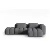Image de Canapé d'angle droit modulable 4 places en tissu structurel gris