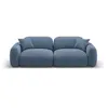 Image de Canapé modulable 3 places en velours blue jeans