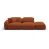 Image de Canapé modulable droit 3 places en velours terracotta