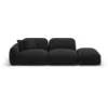 Image de Canapé modulable droit 3 places en velours anthracite