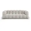 Image de Canapé modulable 4 places en velours beige clair