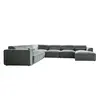Image de Système modulaire: canapé d'angle fixe u, 8 pl, gauche, vert olive