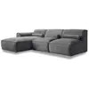 Image de Système modulaire: canapé d'angle fixe, 3 pl, gauche, gris foncé
