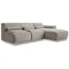 Image de Système modulaire: canapé d'angle fixe, 3 pl, droit, beige foncé