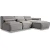 Image de Système modulaire: canapé d'angle fixe, 3 pl, droit, gris