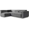 Image de Système modulaire: canapé d'angle fixe, 6pl, gauche, gris foncé