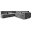 Image de Système modulaire: canapé d'angle fixe, 7pl, gauche, gris foncé