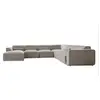 Image de Système modulaire: canapé d'angle fixe u, 8 pl, droit, beige foncé