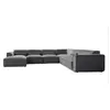 Image de Système modulaire: canapé d'angle fixe u, 8 pl, droit, gris foncé