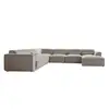 Image de Système modulaire: canapé d'angle fixe u, 8 pl, gauche, beige foncé