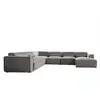 Image de Système modulaire: canapé d'angle fixe u, 8 pl, gauche, gris