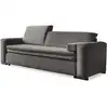 Image de Canapé convertible, tissu anti-tâche, gris foncé