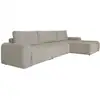 Image de Canapé d'angle modulaire 5pl convertible, angle droit, gris