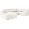 Image de Canapé d'angle modulaire 8pl convertible, gauche, beige