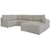 Image de Canapé d'angle modulaire 8pl convertible, gauche, gris