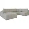 Image de Canapé d'angle modulaire 8pl convertible, droit, gris