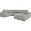 Image de Canapé d'angle modulaire 8pl convertible, avec accoudoir, gauche, gris